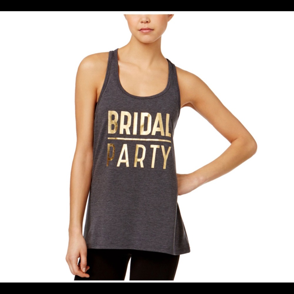 inc womens gray bridal party workout tank top